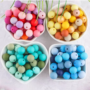 Les perles rondes en silicone <span class=keywords><strong>Focal</strong></span> de 12 mm les plus complètes, 137 couleurs, sans BPA, pour porte-clés, bracelets, fabrication de stylos, accessoires de bricolage - Product Image 3