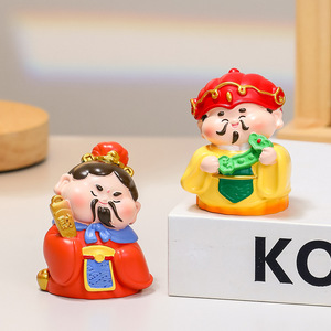 ชุดรูปปั้นเรซิ่นกวนอูเทพเจ้าแห่งความมั่งคั่ง 5 องค์ สำหรับตกแต่งบ้านและสำนักงาน ของขวัญปีใหม่จีน สไตล์ฮวงจุ้ย - Product Image 3