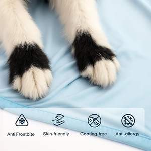 Premium-Kühl decke für Hunde-Leichte, flauschige Bettdecke für Haustiere, atmungsaktive, maschinen wasch bare Kühl matte (blau) - Product Image 5