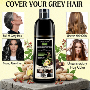 Shampooing Naturel Noir en Gros pour Couvrir <span class=keywords><strong>les</strong></span> Cheveux Gris et Blancs, Teinture Magique pour Cheveux, Shampooing Colorant, Marque Privée ODM - Product Image 4