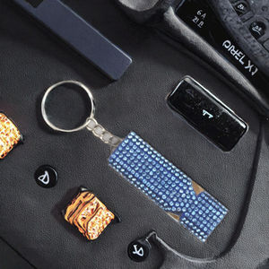 Llavero con Silbato de Aleación de Zinc, Ligero, Moderno, Colorido, con Diamantes de Imitación, Cristales y Pedrería, Set de Accesorios de Defensa Personal para Mujer - Product Image 3