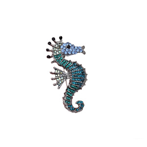 Broche de Caballito de Mar con Pedrería de Colores, Creativo y Lindo, de Aleación Chapada <span class=keywords><strong>en</strong></span> Oro, para Bodas y Fiestas, Accesorios de Joyería para <span class=keywords><strong>Mujeres</strong></span> y Niñas - Product Image 6