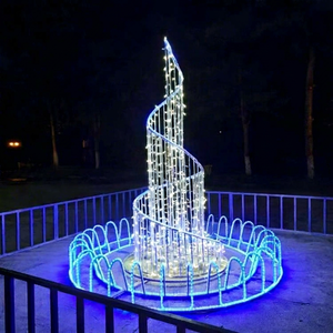 Escultura de Luces LED en Cascada para Navidad con Diseño Impermeable para Exteriores, Ideal para Plazas de Resorts, Centros Comerciales y Eventos Temporales - Product Image 1