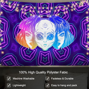 Hippie Trippy pared alienígena nacido de tapiz psicodélico tapiz de pared <span class=keywords><strong>para</strong></span> la decoración del hogar - Product Image 3