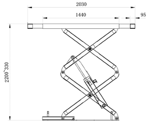 LionLift Pont élévateur à ciseaux à double vérin 3500 kg, élévateur hydraulique pour voitures encastré, multi-tension, certification CE, hauteur 72,8 pouces LNJS-352 - Product Image 6