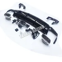 Diffuseur de pare-chocs arrière noir brillant ABS C117 avec embouts d'échappement pour Benz W117 CLA200 CLA260 CLA45 avec paquet Amg 13-19