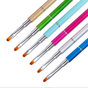 Dual End Acrylic Gel Nail Brush with Pusher UV Polish <b>Builder</b> Brush Multi Function Manicure Nail Care Tool - Product Image 3