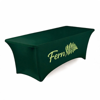 Nappe rectangulaire en polyester avec logo personnalisé 4FT 6FT 8FT pour salon professionnel
