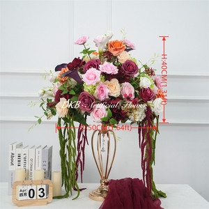 DKB High Quality Realistic 5D Artificial Silk Rose Flower Ball 50cm Wedding & Back to School Decor - Product Image 2