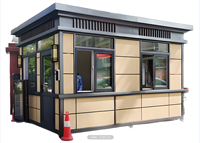 Cabine de sécurité légère en alliage d'aluminium, respirante, préfabriquée pour immeuble de bureaux, hôtel, aéroport, parking, point de contrôle