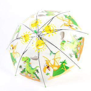 Xách tay thẳng trong suốt tự động mở dài xử lý phim hoạt hình dễ thương trẻ em ô cho bé trai và bé gái - Product Image 4