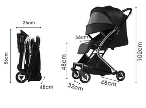 Chine 2020 nouvelle collection facile à plier bébé landau poussette porte-bébé à bord possible - Product Image 2