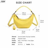 Produsen Tas Kulit Asli OEM Logo Kustom Wanita Tas Yuanbao Desainer Tote Selempang Bahu Dompet Pemasok Grosir