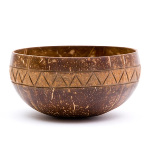 Vajilla y utensilios de cocina hechos a mano, cuencos de coco veganos Indie bohemios, precio barato con patrón grabado - Product Image 6