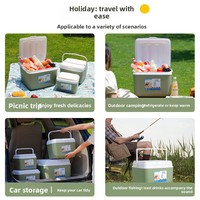 Glacière isotherme portable 10L pour camping, pique-nique, extérieur et voiture, pour la conservation de la fraîcheur des glaçons