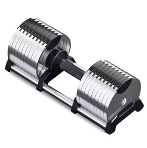 Ensemble d'haltères personnalisables de haute qualité avec logo personnalisé, vente en gros d'usine, haltères ronds électro-plaqués, poids libres pour la salle de sport - Product Image 5