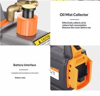 Pompe à vide sans fil pour climatisation, pompe à vide AC rechargeable au lithium 18V, outil portable d'évacuation de réfrigérant HVAC