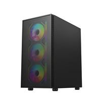 Boîtier PC de bureau AntarcChill MicroATX avec panneau latéral en verre trempé, tour moyenne pour jeux, disponible en stock
