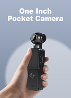 Mini caméra portable de sport de poche 3-en-1 sans fil haute définition 4K avec cardan rotatif anti-tremblement pour enregistrement sportif en extérieur