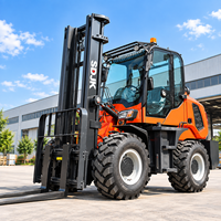 Neuer 3 Tonnen 3,5 Tonnen 4 Tonnen Allrad-Gabelstapler 4x4 Gabelstapler mit Dieselmotor Geländegabelstapler für Baustoff-Handling