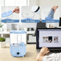 Humidificateur Électrique à Ultrasons à Remplissage par le Haut, Brume Froide, Aromathérapie, 3 Niveaux de Brume Réglables, Arrêt Automatique, Nettoyage Facile pour Chambre à Coucher