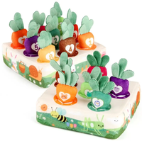 Jeu de Récolte de Carottes en Peluche 1 Ensemble Boîte Sensorielle Multi-Activités Puzzle de Tri et d'Association Cadeau Jouet PVC Bébé à Tirer Konig Enfants 0-24