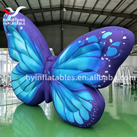 Sculpture de papillon gonflable colorée personnalisable en tissu Oxford, accessoire insecte pour décorations événementielles, publicité extérieure 5m