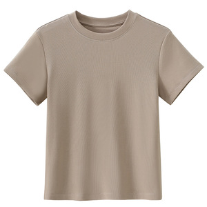 A0094 2026 T-shirt <span class=keywords><strong>Donna</strong></span> Estiva a Maniche Corte Monocolore con Spalle Scoperte, Nuova Collezione Spice Girls, Vestibilità <span class=keywords><strong>Slim</strong></span>, Effetto Snellente, Girocollo, Tinta Unita - Product Image 3