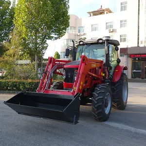 China Farm QLN 90 PS Allrad-Traktor Günstiger und leistungs starker Traktor 90 PS 4WD Landwirtschaft Traktor Volle Geräte zum Verkauf