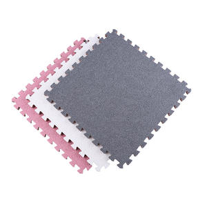 Tapis de sol en peluche douce pour chambre d'enfant, design puzzle carré, matériau XPE, tapis de jeu rembourré, couleurs personnalisées, nettoyage facile. - Product Image 3