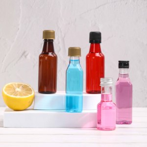 Mini botella <span class=keywords><strong>de</strong></span> plástico vacía con tapa, botellas <span class=keywords><strong>de</strong></span> licor <span class=keywords><strong>de</strong></span> avión - Product Image 2