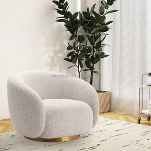 Modern Swivel Accent <b>Chair</b> <b>Barrel</b> Armchair Upholstered Performance Fabric Solid Wood Legs Commercial Hotel Apartment Living Room - Product Image 5