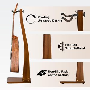 Supporto per Chitarra in Legno Massiccio Durevole Certificato Alibaba per <span class=keywords><strong>Chitarre</strong></span> Acustiche Elettriche e Bassi - Product Image 5