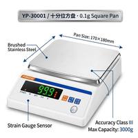 Balance de calibration manuelle en plastique JINGFEI YP-30001, capacité 3000g, précision 0,1g