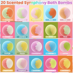 KORMESIC Pack coloré <span class=keywords><strong>de</strong></span> bombes <span class=keywords><strong>de</strong></span> <span class=keywords><strong>bain</strong></span> effervescentes apaisantes avec des animaux <span class=keywords><strong>de</strong></span> dessin animé à l'intérieur, mini cadeau surprise pour enfants - Product Image 2