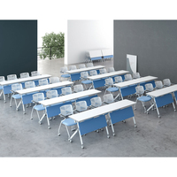 Vente directe d'usine, table d'entraînement multifonctionnelle pliable simple, ensemble de meubles scolaires, table et chaise