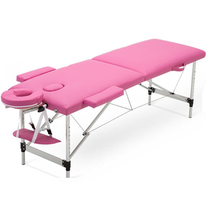 <span class=keywords><strong>Table</strong></span> <span class=keywords><strong>de</strong></span> <span class=keywords><strong>massage</strong></span> pliante portable <span class=keywords><strong>rose</strong></span> en aluminium pour salon, spa, soins du visage et extensions <span class=keywords><strong>de</strong></span> cils - Product Image 1