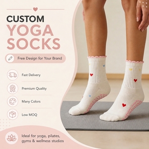 <span class=keywords><strong>Chaussettes</strong></span> de yoga antidérapantes OEM pour femmes, idéales pour le Pilates et le sport, avec logo personnalisé, antibactériennes et respirantes – Nouvelle collection en promotion - Product Image 1