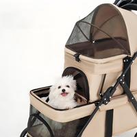 Poussette pliable double étage pour animaux de compagnie, petite et moyenne taille, la plus vendue, détachable, pour chien et chat, légère, pour l'extérieur