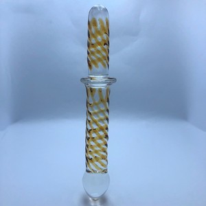 ロングガラスプレジャーワンド ダブルヘッドデザイン ドット付きディルド Gスポット刺激用 アナルプラグ クリスタルマスタベーター 女性用 - Product Image 6