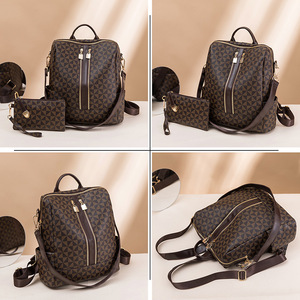 Wholesale New Korean Style Printed Women <b>Backpacks</b> Convertible Large Capacity Travel <b>Ladies</b> Fashion Casual College Shoulder Bags - Product Image 2