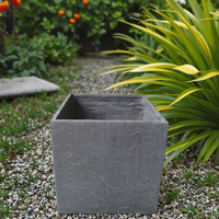 Pot Bunga Batu Fiber Slate Garden, Pot Elegan untuk Menanam Bunga Indah