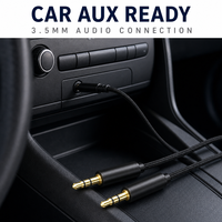 Câble audio AUX 3,5 mm tressé en cuivre sans oxygène plaqué or pour voiture, téléphone, ordinateur, haut-parleur, amplificateur - Vente en gros