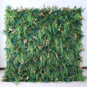 EG-GW35 2026 Nuovo Fondale per Matrimoni ed Eventi di Laurea, Decorazione Murale Floreale Artificiale Principalmente con Foglie Verdi - Product Image 6