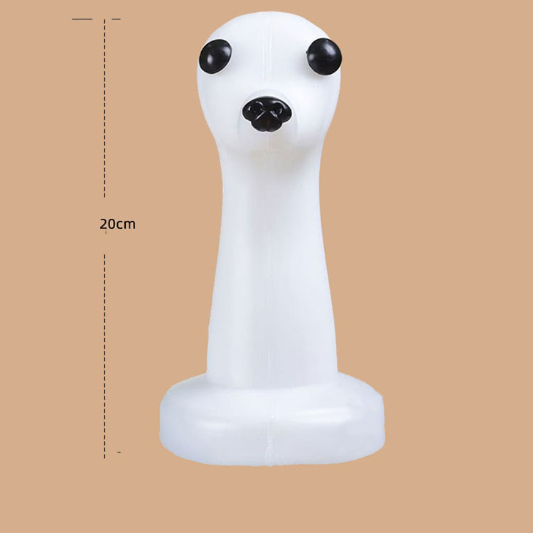 Tête de modèle de chien blanc - vertical (sans poils)