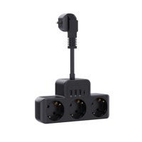 Multiprise portable standard UE 3 prises 3 USB 1 Type-C 16A Matériau avancé Prise murale Électronique 16A Courant nominal KC CE