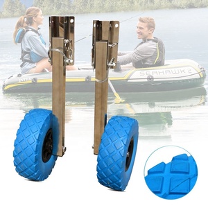 Thuyền Inflatable tung ra bánh xe cao su thuyền Stern bánh xe Dolly Trailer lốp xe kéo giỏ hàng cho Inflatable tấn công chèo thuyền <span class=keywords><strong>Kayak</strong></span> - Product Image 2