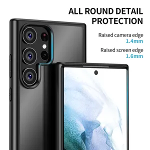 MRYES Grosir TPU + PC Warna Cerah Jernih Casing Penutup Penuh Casing Ponsel untuk Samsung Galaxy S23 Ultra