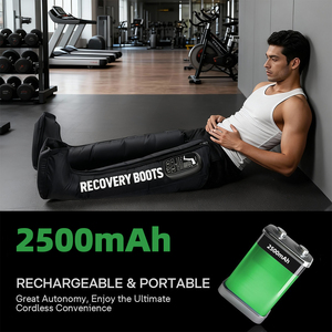 Botas de Masaje de Compresión de Aire Inalámbricas Recargables de 5 Cámaras, Sistema de Recuperación de Piernas para Relajación Muscular, Uso Deportivo y Fitness - Product Image 4