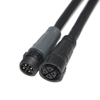 Conector Redondo de Nylon M16 de 4 Pines con Bloqueo de Rosca, Macho y Hembra, Impermeable IP67 para Equipos Eléctricos de Exterior